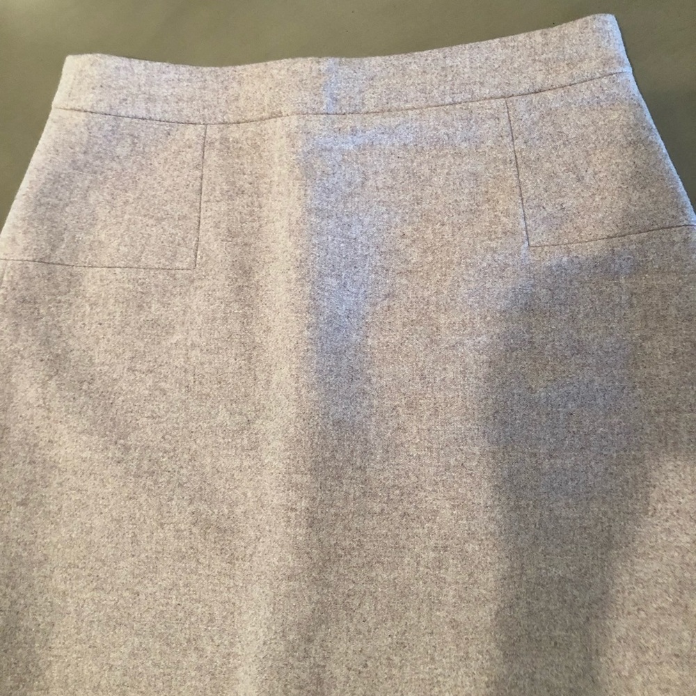 JCREW Heathered Oatmeal Wool lined Skirt